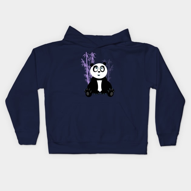 Panda Girl - Purple Kids Hoodie by adamzworld